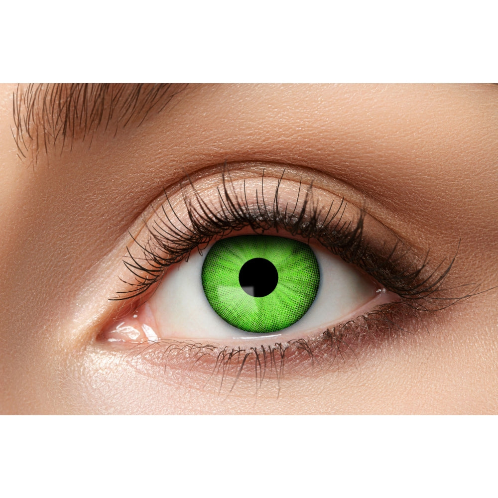 Gröna Halloweenlinser Electro Green