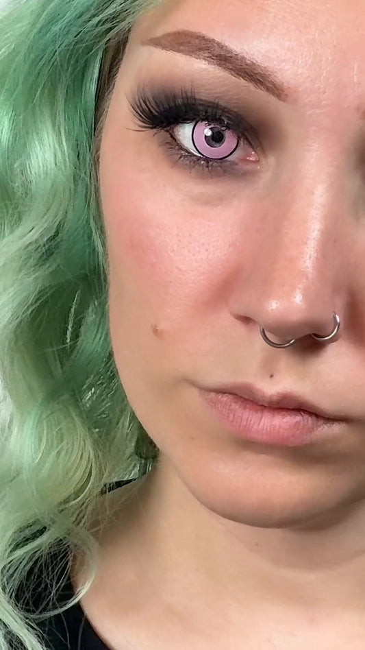 Rosa Halloweenlinser Pink Manson 1 vecka