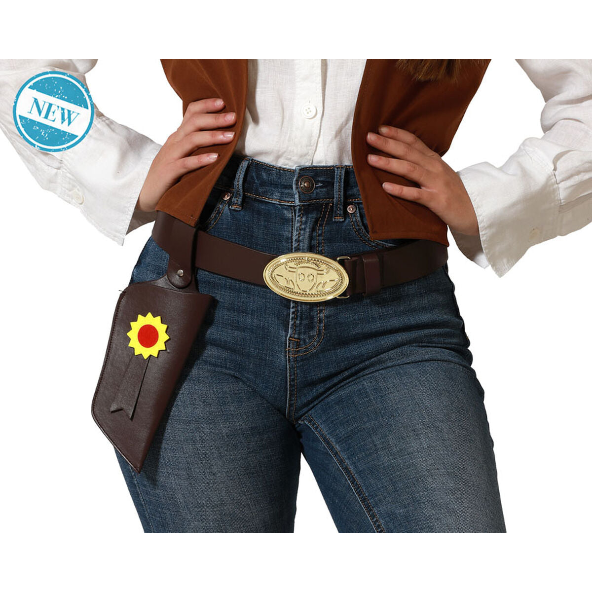 Cowboy skärp med hölster