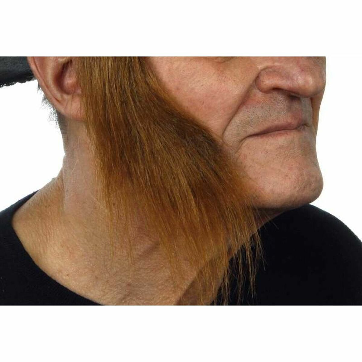 En man i profil visar upp ett par långa, raka och bruna löspolisonger, perfekta för en guldgrävare- eller cowboy-look.