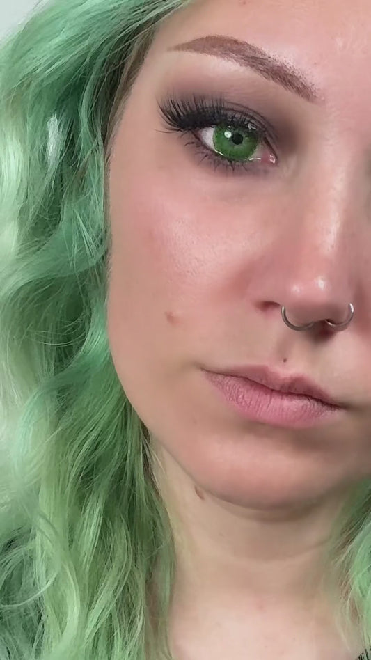Gröna Halloweenlinser Electro Green 1 vecka